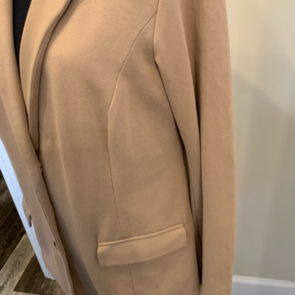 J. Jill Classic Tan Ponte Soft Knit Women's Blazer - Picture 8 of 14